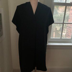 Vince Classic Black Dress with V-neckline